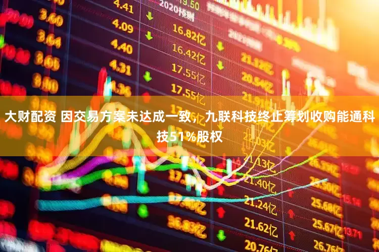 大财配资 因交易方案未达成一致，九联科技终止筹划收购能通科技51%股权